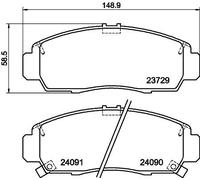 Mintex Front Brake Pad Set fits Honda