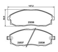 Mintex Front Brake Pad Set fits Hyundai H-1 2000-2007 2.4 2.5