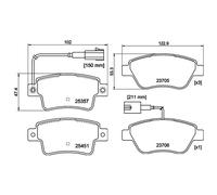 Front Brake Pads Full Set Of 4 MDB2239 Alfa Romeo Citroen Fiat Peugeot Mintex