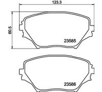 Mintex MDB2155 Front Brake Pad Set Fits Toyota Rav 4