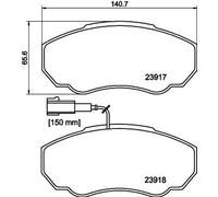 Mintex MDB2328 Front Brake Pad Set Fits Citroën Fiat Peugeot Boxer Ducato Jumper