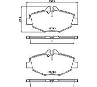 MINTEX MDB2539 BRAKE PAD SET FOR DISC BRAKE GENUINE ORIGINAL OE QUALITY PADS (4)