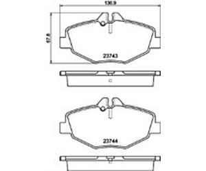MINTEX MDB2539 BRAKE PAD SET FOR DISC BRAKE GENUINE ORIGINAL OE QUALITY PADS (4)