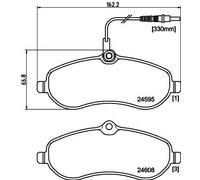 Mintex MDB2901 Front Brake Pad Set Fits Citroën Fiat Peugeot Toyota Expert Tepee
