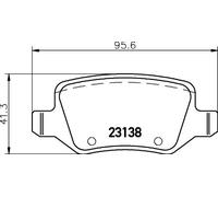 Mintex MDB3244 Rear Brake Pad Set Fits Mercedes A-class B-class