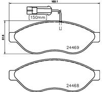 Mintex MDB3365 Front Brake Pad Set Fits Citroën Fiat Opel Peugeot Vauxhall Boxer