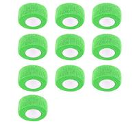 Mintice 10 Rolls Self Adhesive Cohesive Wrap Bandages Elastic First Aid Tape Adherent Fluorescent Green for Wrist Ankle Sport 4.5m x 2.5cm
