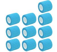Mintice 10 Rolls Self Adhesive Cohesive Wrap Bandages Elastic First Aid Tape Adherent Light Blue for Wrist Ankle Sport 2 Inch X 5 Yards