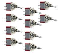 Mintice 10 X ON/OFF Miniature Toggle Switch Car Dash Dashboard Mini Switch SPST 2Pin 6A 125V 3A 250V