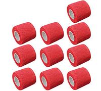 Mintice 10 X Self Adhesive Cohesive Wrap Bandages Strong Elastic First Aid Tape Red Color for Wrist Ankle Sport 4.5mx5cm