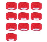Mintice 10 X Self Adhesive Cohesive Wrap Bandages Strong Elastic First Aid Tape Red Color for Wrist Ankle Sport 4.5mx2.5cm
