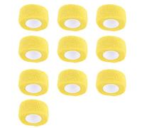 Mintice 10 X Self Adhesive Cohesive Wrap Bandages Strong Elastic First Aid Tape Yellow Color for Wrist Ankle Sport 4.5mx2.5cm