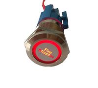 Mintice 12V Car Vehicle Red LED Light Headlight Push Button Metal Toggle Switch 19mm Fire Missiles Socket Plug