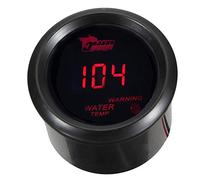 Mintice™ 2" 52mm Black Car Motor Digital Red LED Light Water Temp Fahrenheit F LED Gauge
