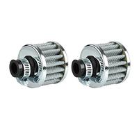Mintice 2 X 12mm Mini Sliver Universal Car Motor Cone Cold Clean Air Intake Filter Turbo Vent Vehicle