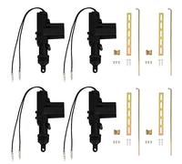 Mintice 4 X Black Car Plastic Heavy Duty Power Door Lock Actuator 2 Wire | Universal 12V Door Lock System Anti Theft