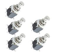 Mintice 5 X 6Pins DPDT Momentary Stomp Foot Switch for Guitar AC 250V/2A 125V/4A True Bypass Metal