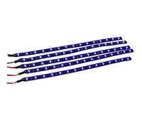 Mintice™ 5 X Blue 12V 15 Led 30cm Car Auto Vehicle Grille Flexible Waterproof Underbody Light Strip