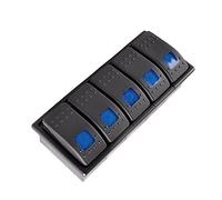 Mintice™ 5 X Car Marine Offroad Vehicle Blue LED Light Lamp Button Toggle Switch Dash 4Pin Housing Holder
