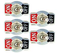 Mintice™ 5 X Heavy Duty 20A 125V 15A 250V SPST 2 Terminal Pin ON/OFF Rocker Toggle Switch Metal
