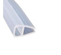 Mintice Bath Door Seal Strip 10mm 78" inch U Shape Weather Stripping for Shower Screen Window Gap Seal Curved Flat Rubber Glass Bottom Weather Seal Strip