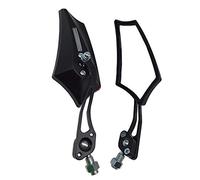 Mintice Black Universal Motorcycle Motorbike Bike 8 / 10mm Rear View Side Mirror Scooter