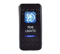 Mintice™ Car Vehicle 12V 20A Blue LED Light Rocker Toggle Switch 5Pin Fog Light