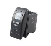 Mintice™ Car Vehicle 12V 20A Blue LED Light Rocker Toggle Switch 5Pin Off Road Light