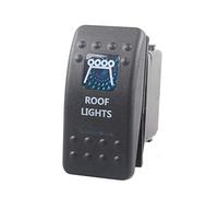 Mintice™ Car Vehicle 12V 20A Blue LED Light Rocker Toggle Switch 5Pin Roof Light