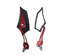 Mintice Red Universal Motorcycle Motorbike 8 / 10mm Rear View Side Mirror Bike Motor Scooter Sport