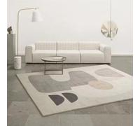 MINTIFNT Living Room Large Area Carpets Minimalist Bedroom Decoration Carpet Comfortable Soft Study Rug White Cream Style Floor Mat 120x160cm