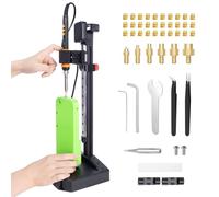 Mintion Vertical Heat Press Machine, Professional Nutopress Pro Thermoset Insert Press with 90W Soldering Iron, Heatset Tip M2-M8,30 M3 Brass Threaded Inserts for 3D Printed Parts