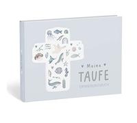 mintkind® Christening Book "Meine Taufe" I Christening Gifts Boys & Girls Godchild Gift for Christening, Christening Book I Memory Book for Christening, Godmother Gift Boy & Girl I Whale Design