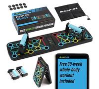 Mintlife© Pushup Board For Men & Women + FREE 30-Week Training Program - Portable Press Up Board For Home & Travel + Board Provide A Complete Whole Body Workout System Suitable For All Fitness Levels.