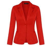 MINTLIMIT Blazer for Women Long Sleeve Open Front One Buttons Shawl Collar,R-Orange,S