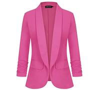 MINTLIMIT Timeless Women's Blazer Suit Open Front Closure and Shawl Collar for Work or Evening Wear R-Hot Pink XXL