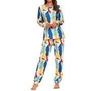 MINTLIMIT Women Pyjamas Set Ladies Long Sleeve Top & Loose Bottoms Pjs Cute Nighty Cartoon Printed Sleepwear Nightwear Soft Lounge Sets Christmas S-3XL