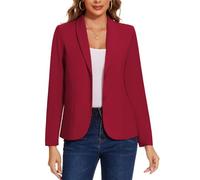 MINTLIMIT Women's Jacket Suit Elegant Casual Blazer Shawl Collar Half Lined Autumn (Red M)