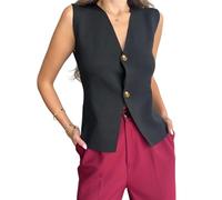 MINTLIMIT Women's Knit Vest Button Down Ribbed 2025 V Neck Open Front Sleeveless Sweater Top