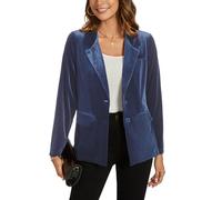 MINTLIMIT Women's Velvet Blazer Jackets Casual Work Office Long Sleeve Lapel Collar Button Blazer Jacket with Pockets Outerwear
