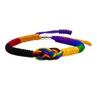 mintolex Pride Bracelet for Men Women Adjustable Wrist Wrap Rainbow Bracelets Surfer String Rope Gay Lesbian Trans Bisexual LGBT Bracelets for Pride Month Parade LGBTQ Community, 4 UK, Surfer String