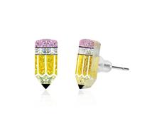 Mintolex Teacher Earrings for Women Cute Acrylic Glitter Apple Pencil Earrings Back to School Jewelry for Teachers Appreciation Gifts, Acrylic, No Gemstone