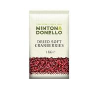 Minton & Donello 1Kg Dried Soft Cranberries - Ideal for Snacking and Baking