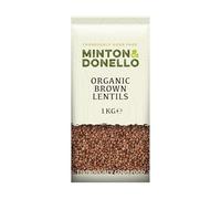 Minton & Donello 1Kg Organic Brown Lentils - Rich in Protein, Fibre & Nutrients - Ideal for Soups, Stews & Salads