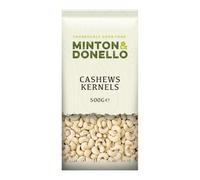 Minton & Donello 500g Cashew Kernels - Whole Cashews, Naturally Nutritious Snack