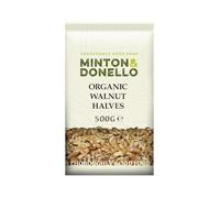 Minton & Donello 500g Organic Walnut Halves - Natural Source of Omega-3, Antioxidants, and Plant-Based Nutrition