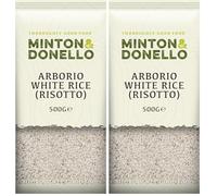 Minton & Donello - Arborio White Rice (Risotto), 500g - Rich in Vitamin A and C - High in Fibre, Protein and Antioxidants (Pack of 2)