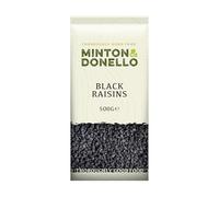 Minton & Donello - Black Raisins, 500g - Suitable for Vegans and Vegetarians - GMO Free - Superfood - Lunch Snack - Healthy Snack