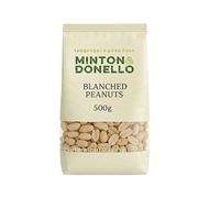 Minton & Donello Blanched Peanuts 500g - Smooth Skin-Removed Nuts, High In Protein, A Healthy Snack, Natural, Versatile Ingredient For Cooking & Baking, Rich Nutty Taste