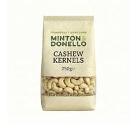 Minton & Donello Cashew Kernels 250g - Whole Natural Unsalted Nuts, High in Protein & Healthy Fats, Vegetarian, No Additives, Versatile Snack, Use for Cooking, Baking, Salads & Snacking